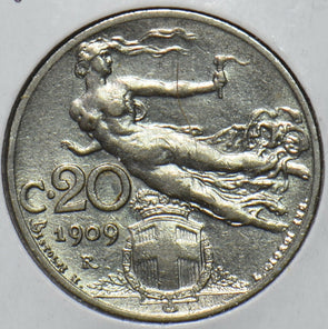 Italy 1909 R 20 Centesimi 295876 combine shipping