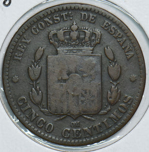 Spain 1879 5 Centimos 198413 combine shipping