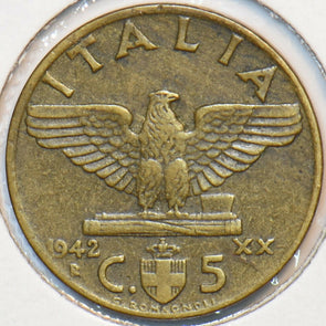 Italy 1942 R 5 Centesimi Eagle animal 151374 combine shipping