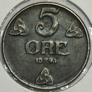 Norway 1943 5 Ore 240731 combine shipping