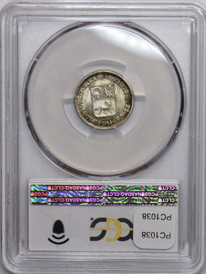 Venezuela 1954 50 Centimos Horse animal PCGS MS63 PC1038 combine shipping
