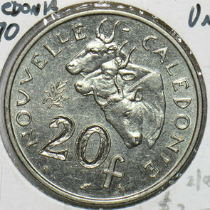 French New Caledonia 1970 20 Francs Ox animal UNC 196964 combine shipping