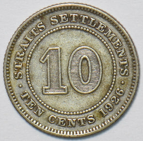 Straits Settlements 1926 10 Cents 903288 combine shipping