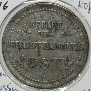 Germany 1916 5 Kopeks Russia Poland GE0158 combine shipping