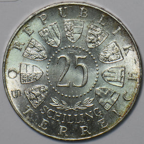 Austria 1962 25 Schilling Anton Bruckner 240231 combine shipping