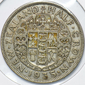 New Zealand 1935 George V 1/2 Crown Ram animal 192196 combine shipping