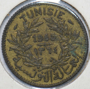 Tunisia 1945 AH 1364 Franc 150729 combine shipping