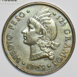 Dominican Republic 1963 1/2 Peso 0 240862 combine shipping