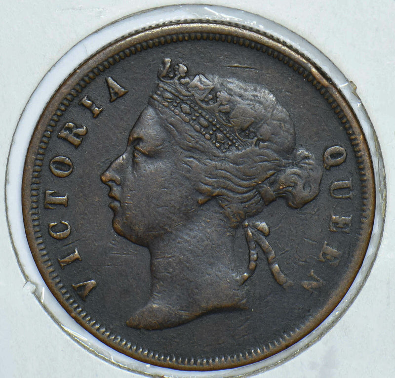 Straits Settlements 1890 Queen Victoria Cent 290531 combine shipping