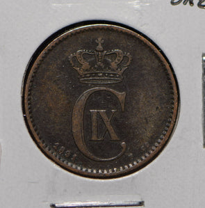 Denmark 1891 2 Ore Porpoise animal  901365 combine shipping
