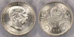 Austria 1912 Corona PCGS MS 65 PCGS Pop. 5, Only 1 Graded Higher PC1464 combine