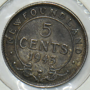 Canada 1943 5 Cents Toned UNC 196124 combine shipping