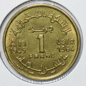 Morocco 1945 AH 1364 Franc 901580 combine shipping