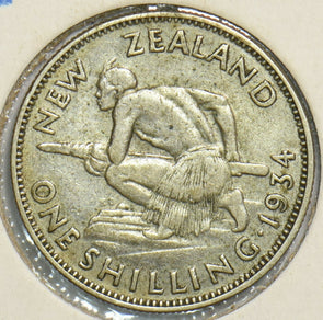 New Zealand 1934 Shilling 153234 combine shipping