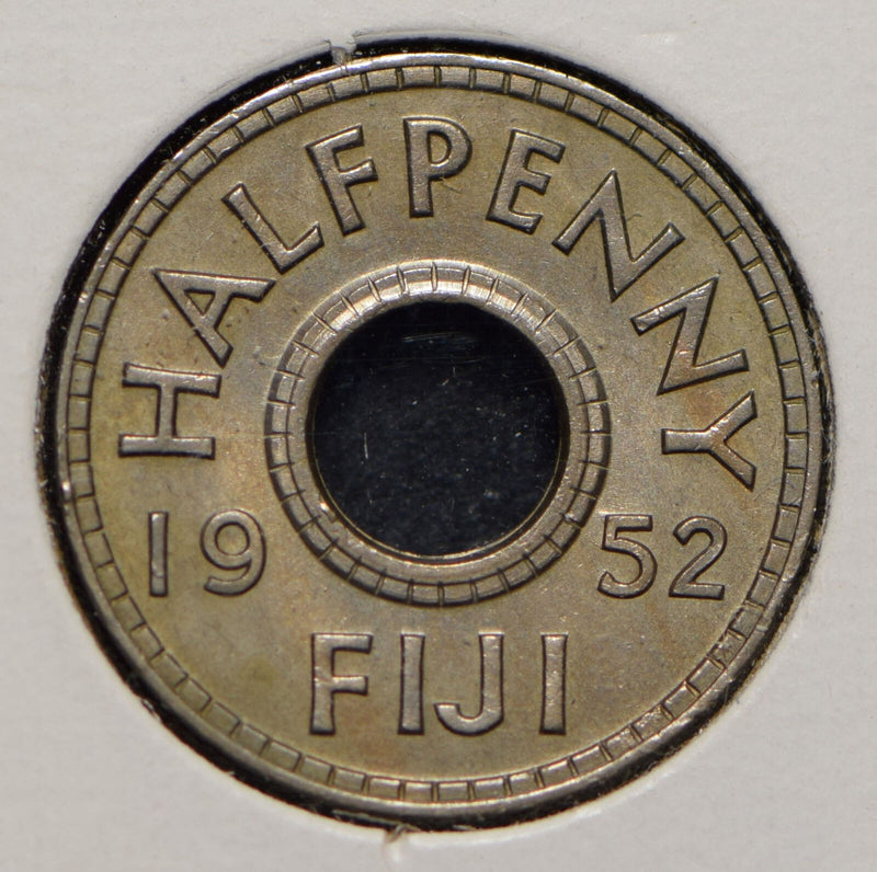 Fiji 1952 1/2 Penny  901749 combine shipping
