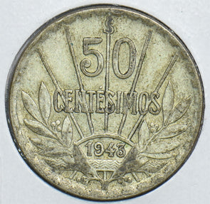 Uruguay 1943 50 Centesimos 240969 combine shipping