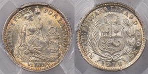Peru 1916 FG 1/2 Dinero PCGS MS 66 KM-206.2 PI0198 combine shipping