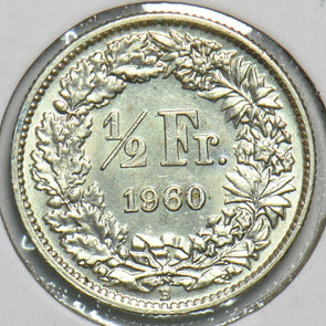 Switzerland 1960 1/2 Franc 197282 combine shipping