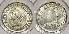 Ceylon 1900 10 Cents Sri Lanka 1796 - 1948 199041 combine shipping
