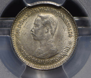 Thailand 1907 Fuang 1/8 Baht PCGS MS63 rare this grade PC0424 combine shipping