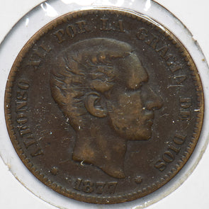 Spain 1877 10 Centimos 902511 combine shipping