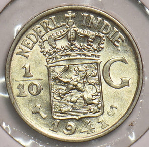 Netherlands East Indies 1941 S 1/10 Gulden 199177 combine shipping