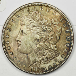 1880 Morgan Dollar Silver Color Toning Choice BU U0395