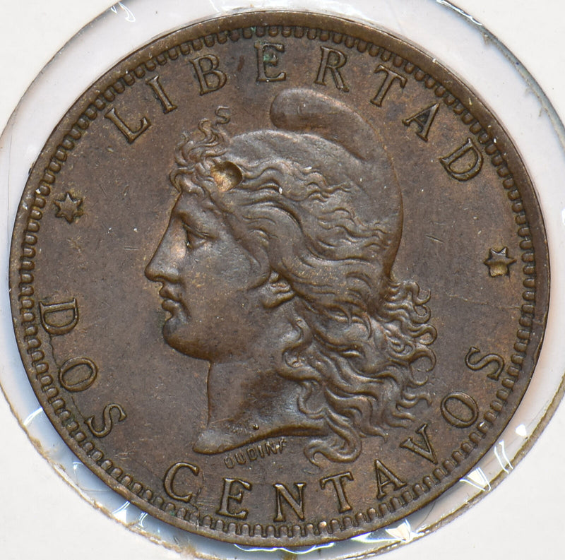Argentina 1892 2 Centavos 294996 combine shipping
