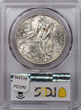Panama 1947 Balboa PCGS MS 66 Only 2 Graded Higher in PCGS PC1390 combine shippi