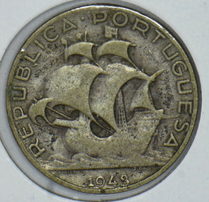 Portugal 1943 2 1/2 Escudos 191674 combine shipping