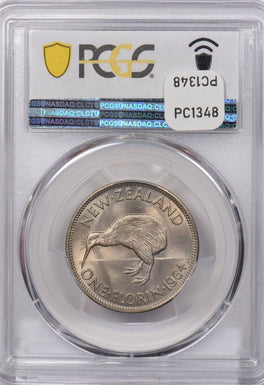 New Zealand 1964 Florin Kiwi Bird animal PCGS MS 66 PC1348 combine shipping