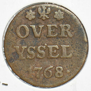 Netherlands 1768 Duit Overyssel 153226 combine shipping