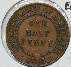 Australia 1925 1/2 Penny Georgivs V 293072 combine shipping