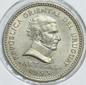 Uruguay 1953 10 Centesimos 298962 combine shipping