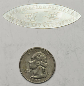 Thailand/Siam 1930 's Mother of Pearl Gaming Token 17mmx52mm. Unusual BU0585 com