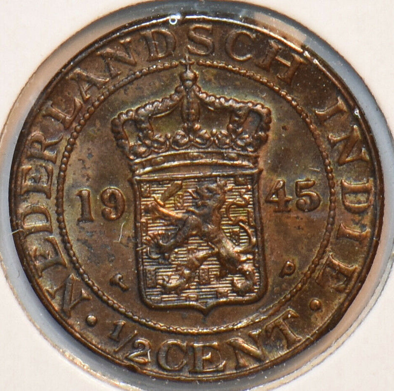 Netherlands East Indies 1945 P 1/2 Cent Lion animal 902697 combine shipping