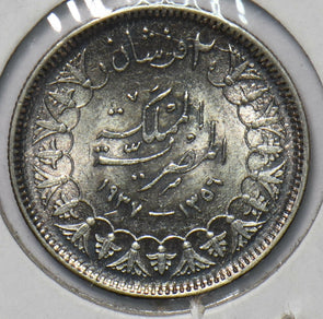 Egypt 1937 AH1356 2 Piastres 292724 combine shipping