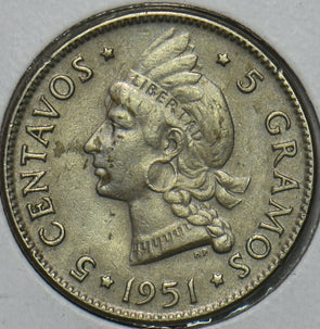 Dominican Republic 1951 5 Centavos 152434 combine shipping