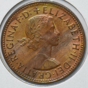 Australia 1960 Queen Elizabeth II 1/2 Penny Kangaroo animal 292853 combine ship