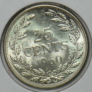 Liberia 1960 25 Cents 296914 combine shipping