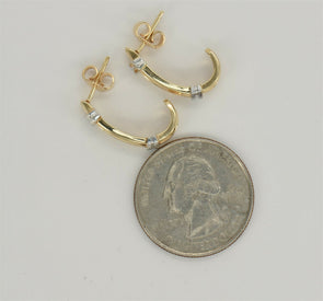 14K Gold Diamond Earrings 4.28g RG0219