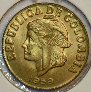 Colombia 1959 2 Centavos 297438 combine shipping