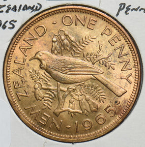 New Zealand 1965 Penny Tui Bird 198945 combine shipping