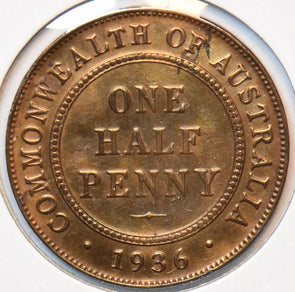 Australia 1936 1/2 Penny 240012 combine shipping