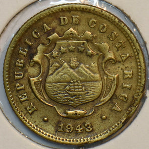 Costa Rica 1943 10 Centimos 297521 combine shipping