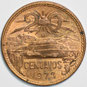 Mexico 1973 20 Centavos Eagle animal Snake 197490 combine shipping