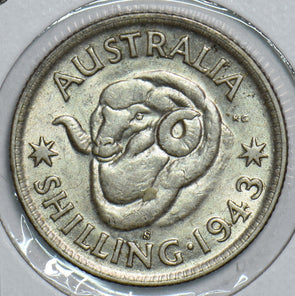 Australia 1943 S Shilling Ram 198829 combine shipping
