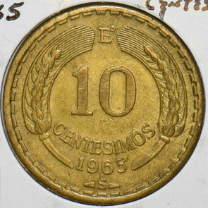 Chile 1965 10 Centesimos Condor animal 152740 combine shipping