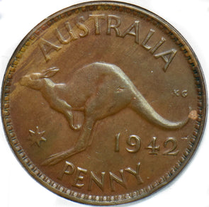 Australia 1942 Penny Kangaroo animal Georgivs VI 902210 combine shipping
