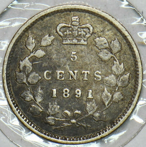 Canada 1891 5 Cents 240329 combine shipping